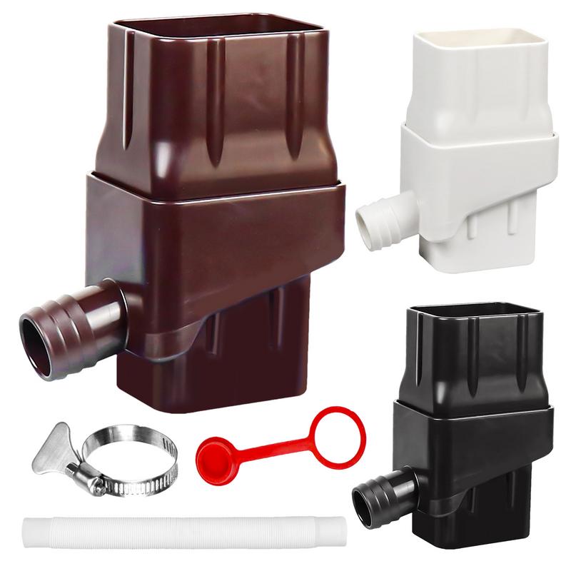 Rain Water Collection System Yard Gutter Drain with Hose Rainwater Collector for Downspout Watering Roof Water Harvesting Garden