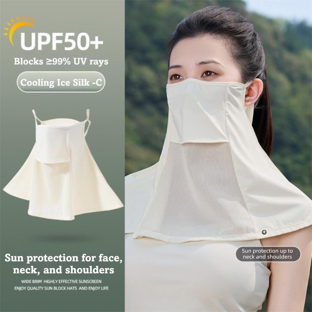 Breathable Face Mask Adjustable Neck Protection Cover Fashion UV-Proof Mask  for Sun Protection