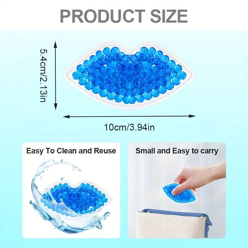1pc Colorful Lip-Shaped Gel Bead Ice Pack - Reusable Hot & Cold Compress for Soothing Relief and Relaxation Alcohol-Free Plastic