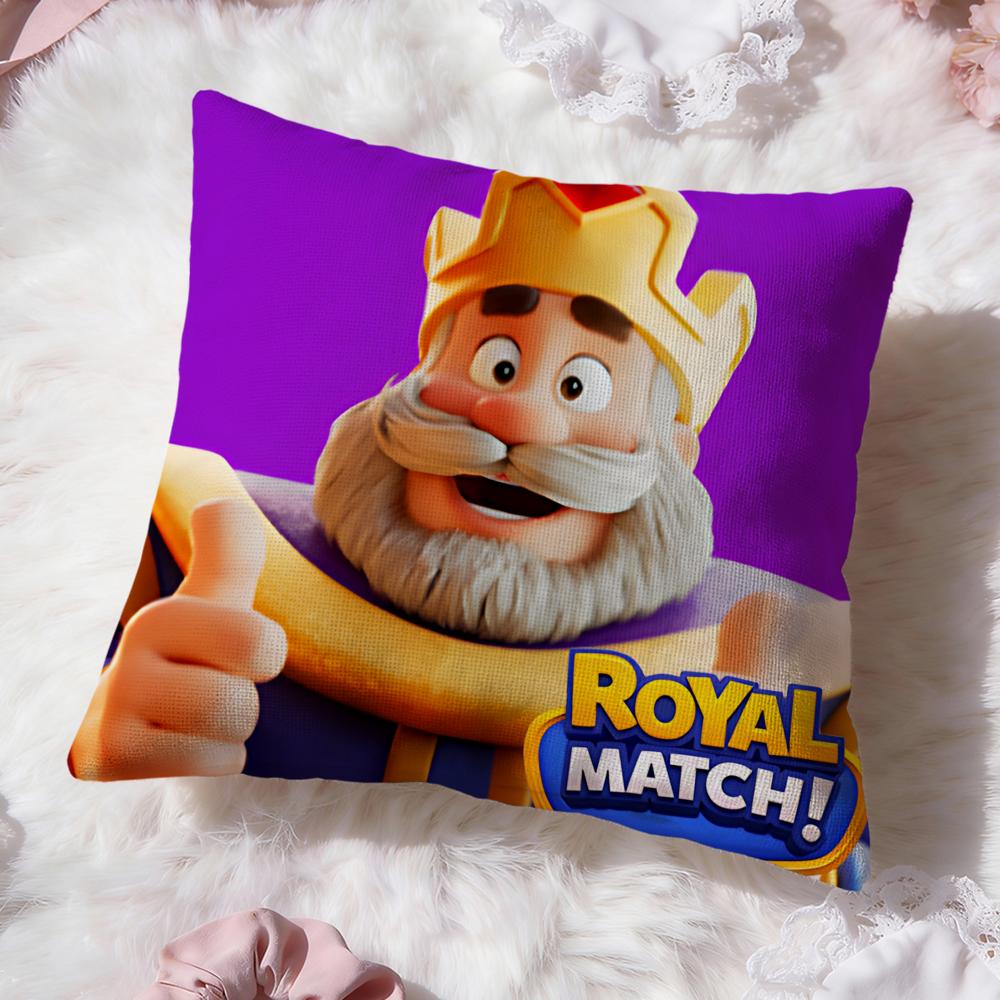 Royal Match game Cushion Cover Premium Comfort Reversible Pillow Cove -Two in One Design for Any Room & Car Interior