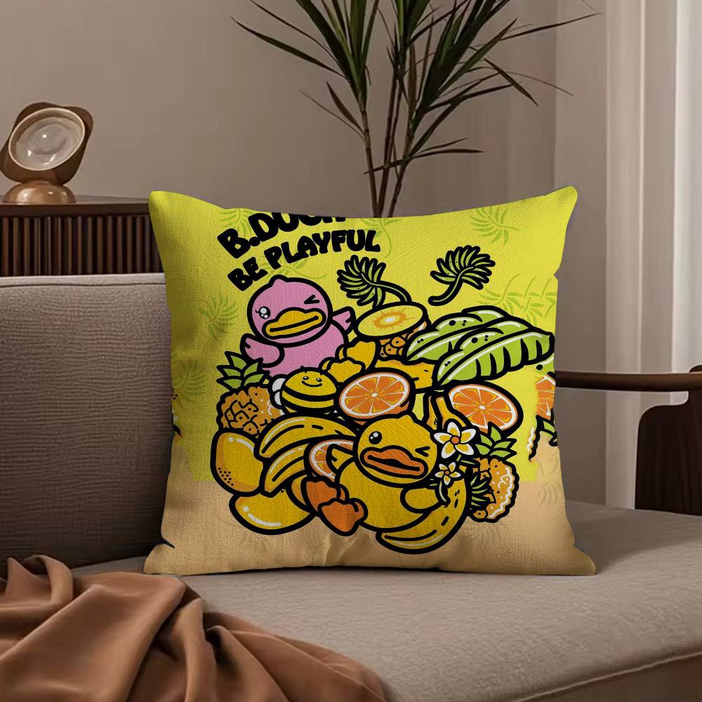 F-Fashion design B-B.D-DuckKK Pillow Case Anti-dustmite Pillowcase Invisible zipper silky short plush Sofa cushion cover