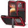 Armor Phone Case for IPhone 17 16 15 14 Plus 13 12 Pro Max Aluminum Metal Screw Bumper Heavy Duty Outdoor Sport Cover Stand
