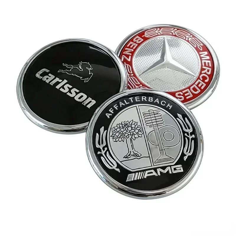 60mm Emblem Cover for Mercedes Benz W211 W212 W124 W140 W163 W202 W203 W204 W215 Car Rear Badge Sticker Trunk Logo Accessories QU3