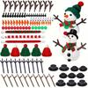 12Pcs Diy Snowman Craft Kit - Clay Snowmen For Christmas Stocking Fillers & Tree Ornaments, Festive Holiday Decorations