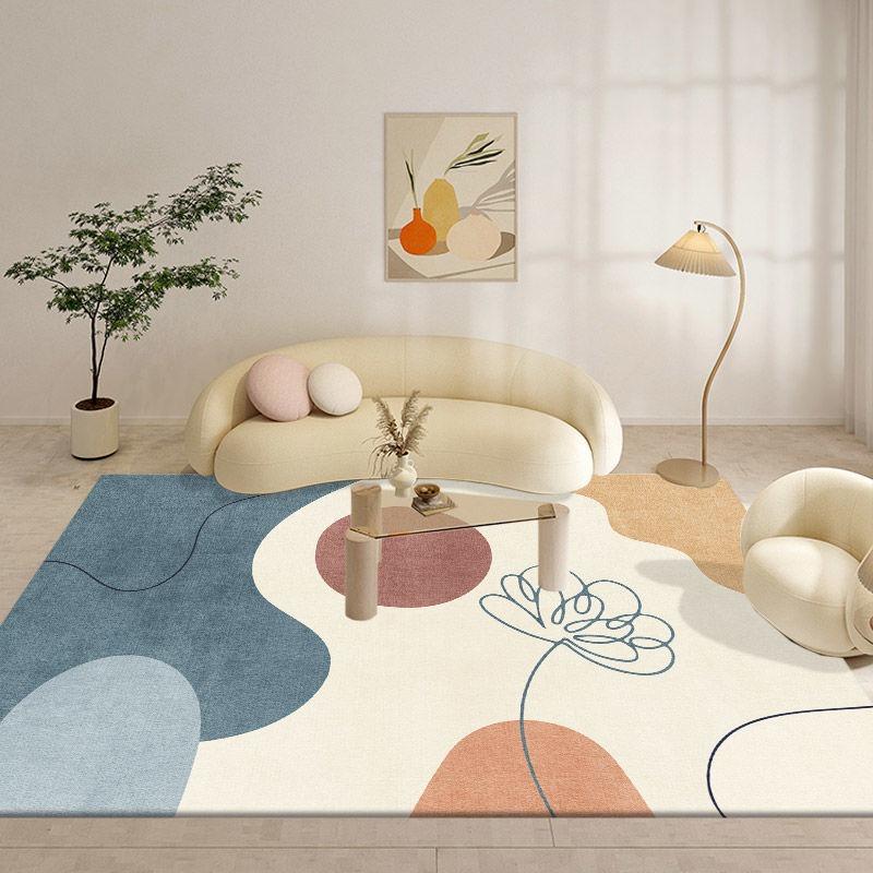 שטיח אזור שולחן קפה ספה קווים מופשטים קל לניקוי קישוט סלון שטיח לא מחליק שטיחון רצפה לבית מסדרון חדר שינה