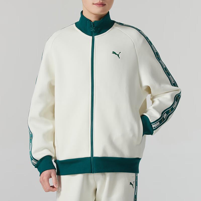 PUMA Future ARCHIVE Brand Logo Comfort Windproof Fashion Stand Collar Jacket Unisex Off-White