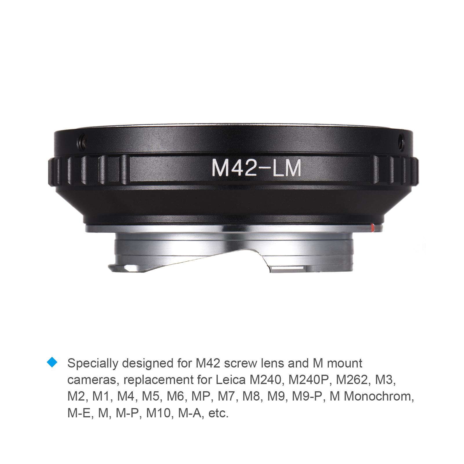 ZuiyouPet1 M42 naar Mount Adapter, Vervanging voor M42 Schroeflens naar Camera M240 M240P MP P M Monochrom M-E M M-P M10 M-A, Verleng Lengte, Handmatig , Stevig Meta