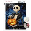Halloween Jack Skellington Pumpkin Pearl Painting Art Kit Handmade Diy Home Decorations
