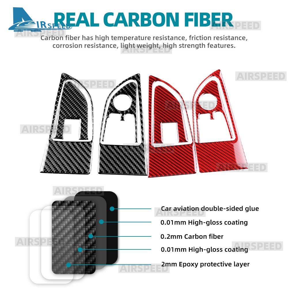 Carbon Fiber Style Window Switch Panel for BMW i3 2013-2022