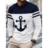 Religious Style Cross Print Men's Long-sleeved T-shirt A Warm Long-sleeved T-shirt For Men Suitable For Autumn And Winter Season