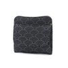 Coin Purse G Coin Case 1208 X White [Inden-ya] INDEN-YA Seigaiha/Navy