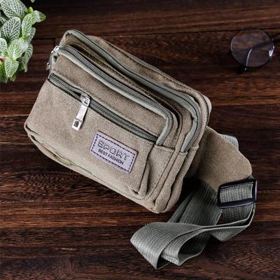Sac de taille compact en toile résistante à l'usure: Multifonctionnel, Grande Capacité, Antivol, Mode Simple