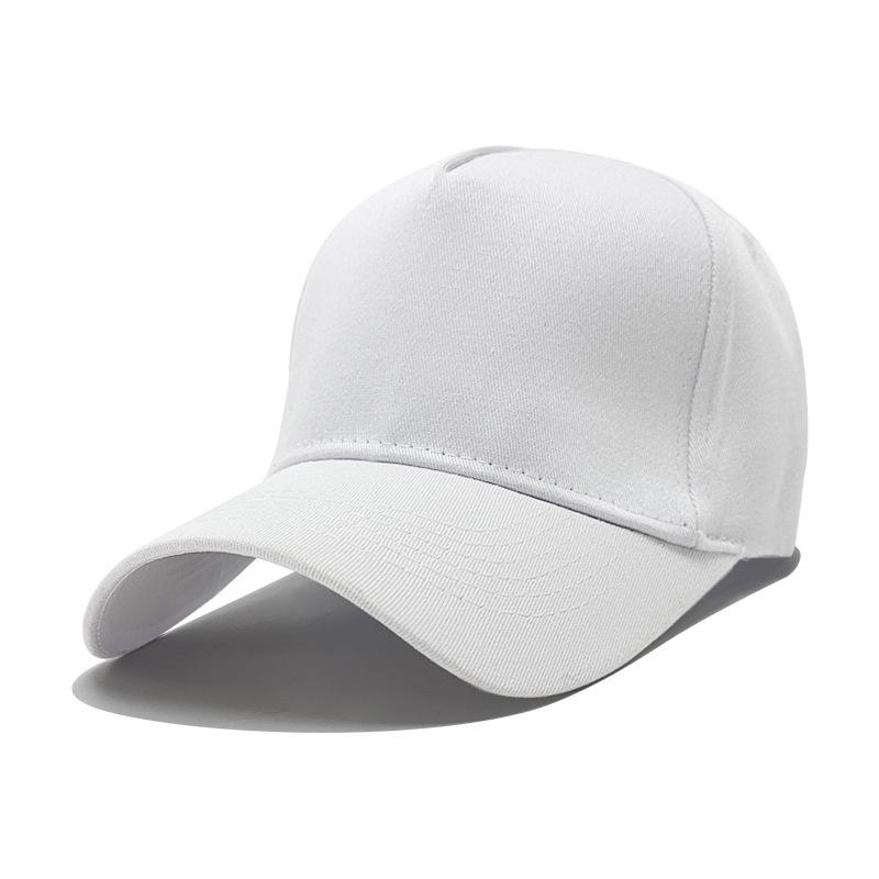 Custom Plain Cotton Five-Panel Baseball Cap with Large Brim and Optional Logo Print