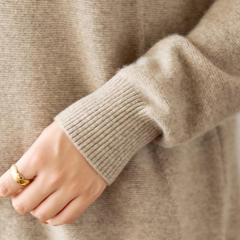 KAVON Women's 100% Cashmere Mock Neck Sweater