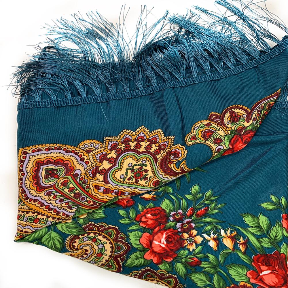 Traditional Ukrainian Square Scarf for Women