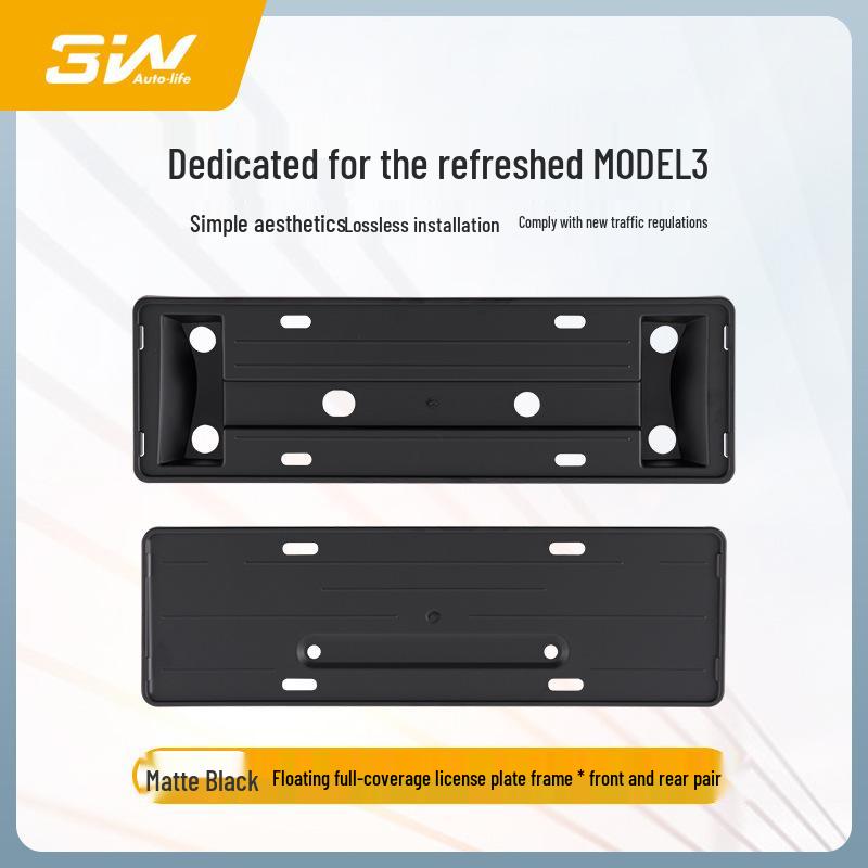 3W Full Coverage License Plate Frame for Tesla Model 3/Y (Refresh)