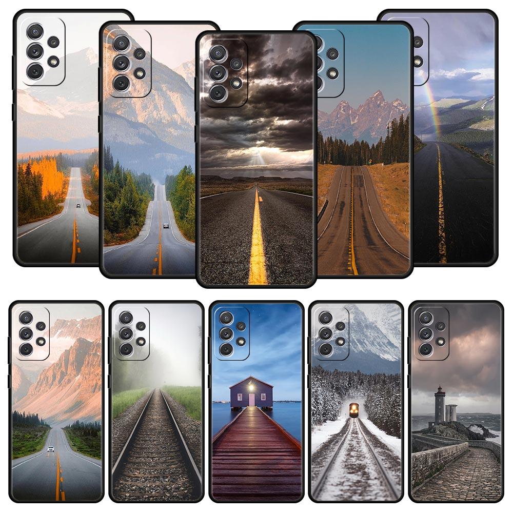On The Road Scenery Case for Samsung A57 A37 A51 A71 A21S A17 A11 A15 A25 A41 A23 A33 A53 A73 A07 A05S A13 A35 A55 5G Cover