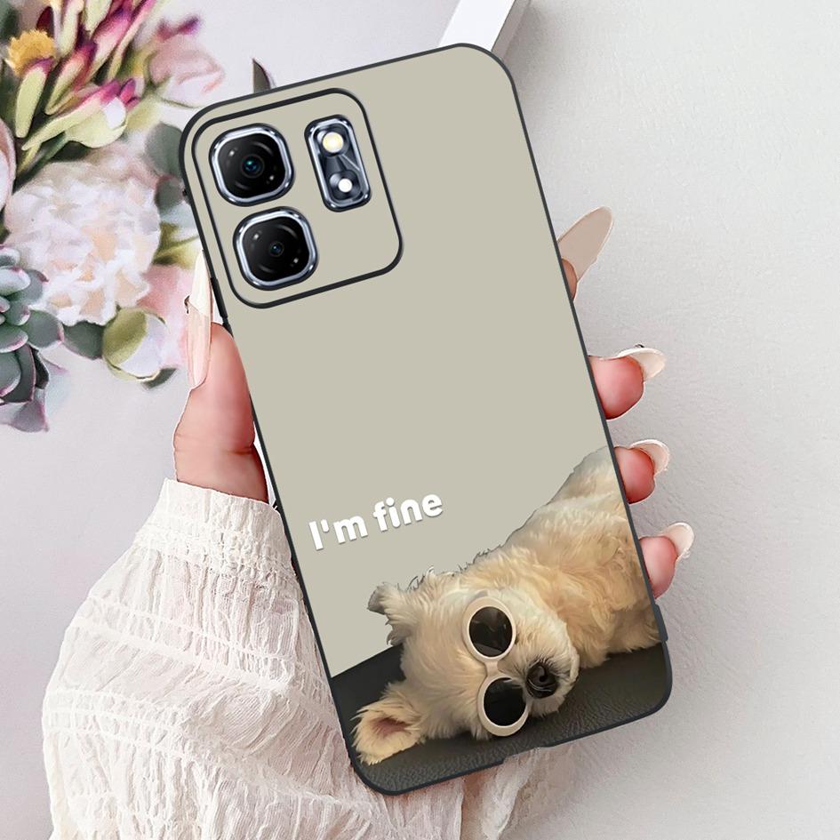 For Infinix Hot 50i Case X6531 New Fashion Flower Love Heart Pattern Soft Silicone Cover For Infinix Smart 9 Smart9 X6532 Bumper