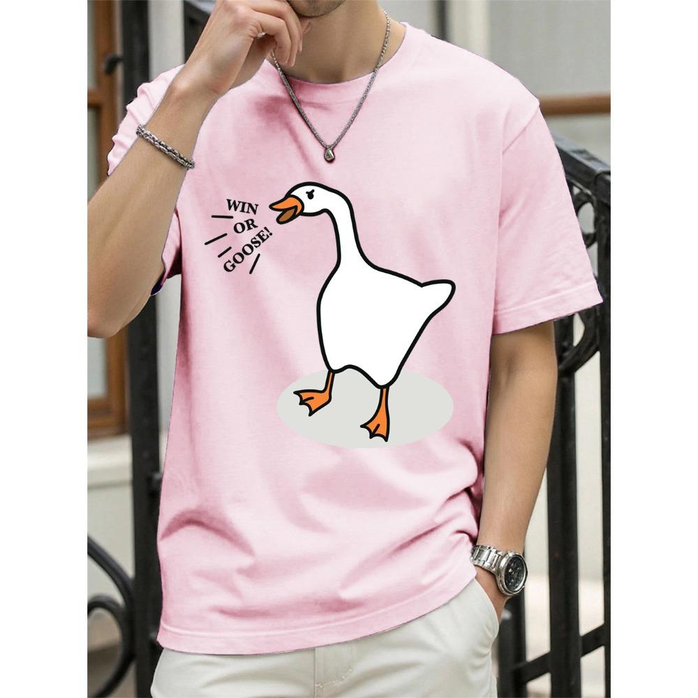 Win Or Goose Printed T-Shirts Womens Summer Cotton Tops Loose O-Neck Comfortable Short Sleeve T Shirts Womans Clothes