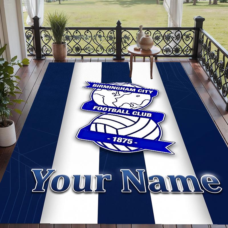 Custom Text Printed Rug BIRMINGHAM CITY Football Non Slip Floor Carpet For Home Room Decor