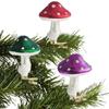 Glass Red Mushroom Clip Christmas Tree Ornaments Decorations for Home Mushroom Christmas Baubles New Year 2024