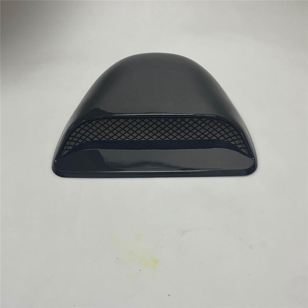Decorative Air Flow Intake Hood Scoop Vent Bonnet Cover Glossy Black Universal