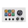 Visueller Tastatur-Stream-Controller mit 6 anpassbaren Tasten, 3 Knöpfen für Content Creators, Gaming, Weiß