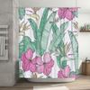 Colorful Floral Shower Curtain Bath Room Decor Waterproof Fabric Various Patterns Available