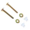 Pack of 2 Toilet Seat Screws Replacement Toilet Seat Screws with Plastic Nuts & Metal Washers Toilet Seat Nuts & Screws