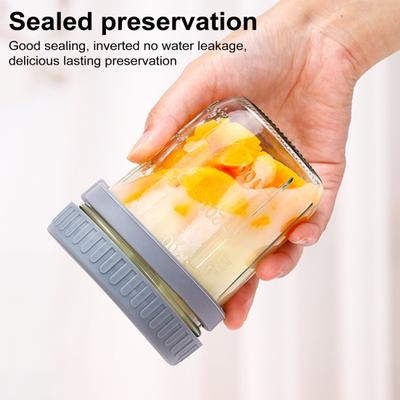 4Pcs Glass Mason Cup Overnight Oats Containers with Lids And Spoons Airtight Jars for Milk Cereal Fruit Salads Yogurt