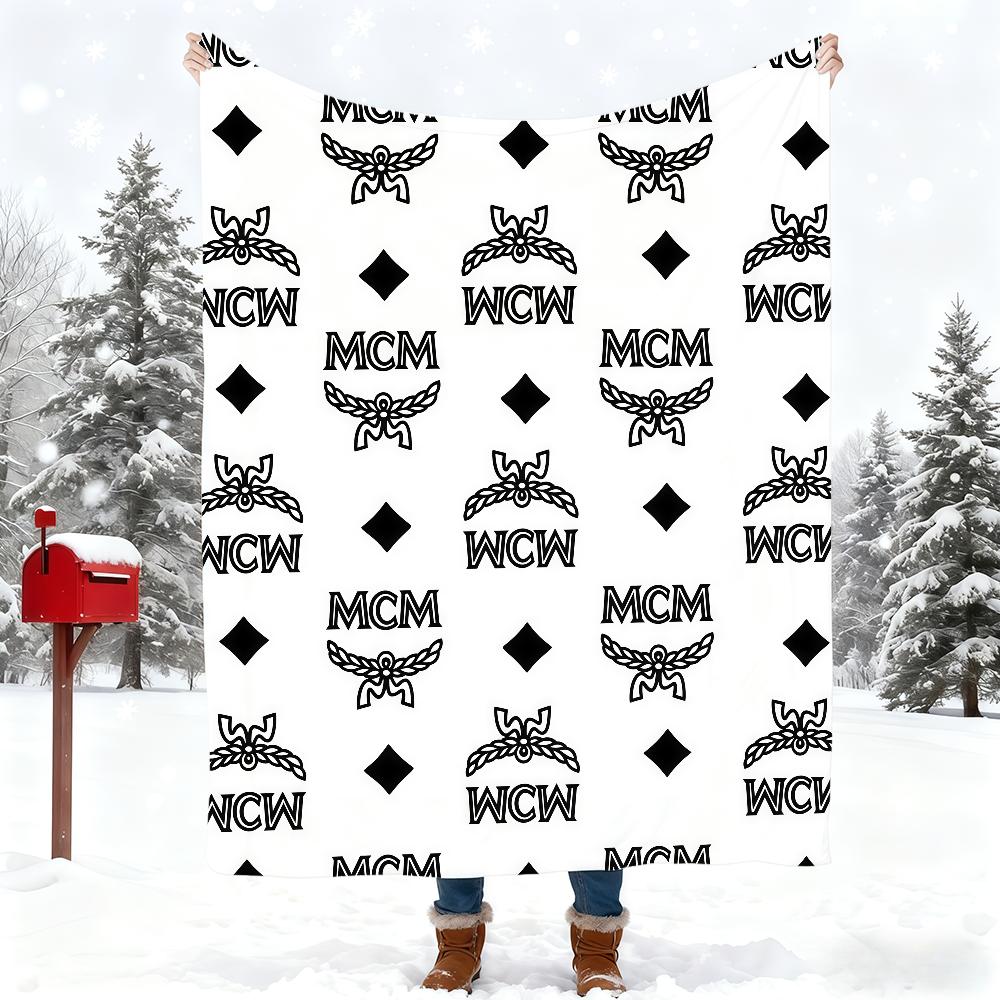 Cool Logo Fashion M-M-MCM-ES Blanket Super Warm Comfortable Plush Throw Blanket Child Home Sofa Bedroom Gift