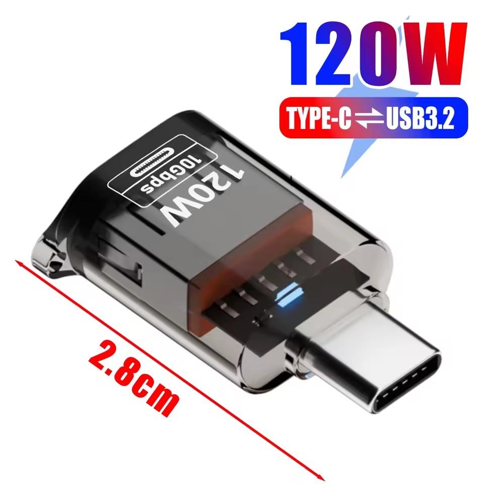 OTG USB C Female To USB A Male Adapter Converter High Speed Transfer for IPhone 16 15 IPad Tablet for Samsung Galaxy Android