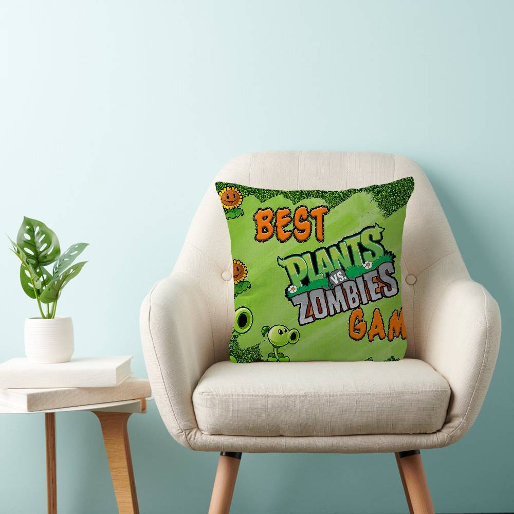 Classic Game P-Plants Vs Z-Zombies Personalized Pillow Cover Kids Bedroom Wild Party Decor Pillowcase Kid Birthday Shower Gift