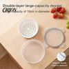 Double-layer Food Storage Container Round Fruit Vegetable Container, 2-Layer Food-Grade PP Crisper with Sealed Organizer for Fridge Drain Basket,