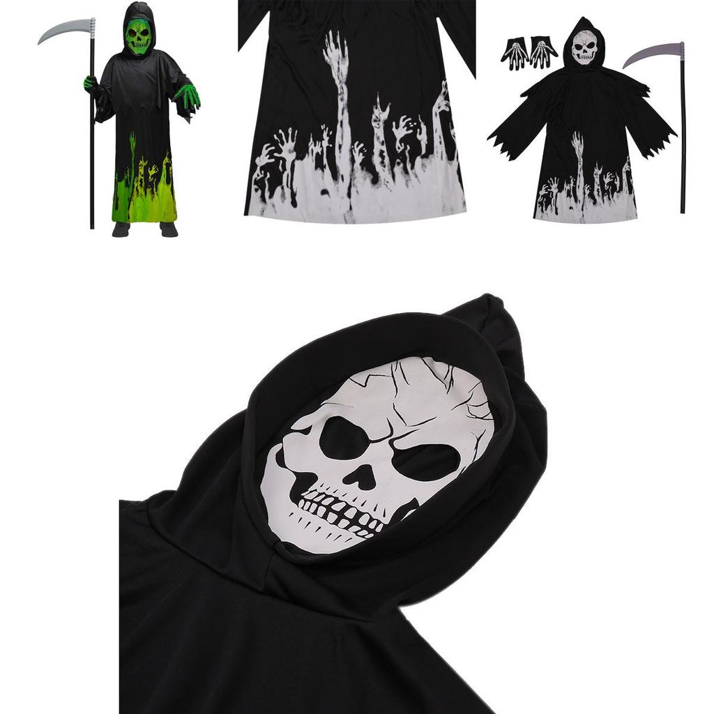 Authentic Grim Reaper Cosplay Costume For Kids