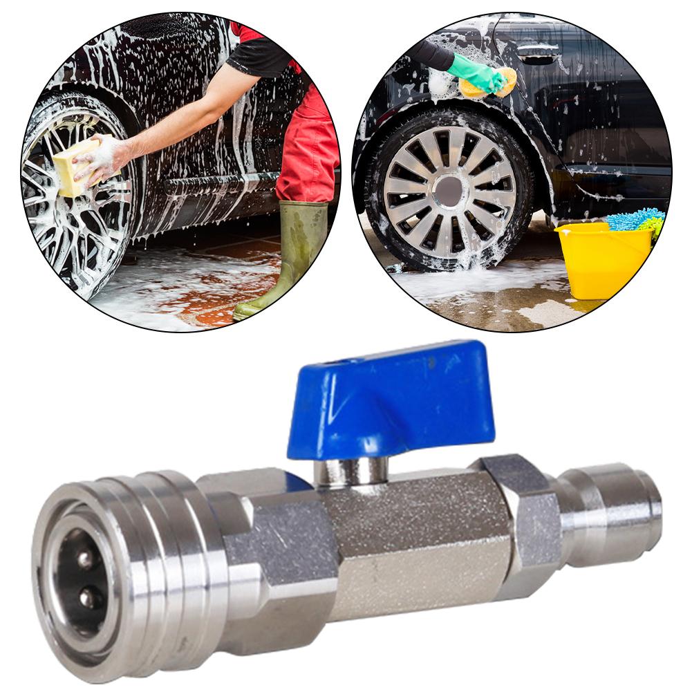 High Pressure Washer Ball Valve Kit 4500 PSI Shut Off Ball Valve Quick Connect Ball Valve for High Pressure Wash Machine