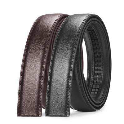 Pánsky kožený opasok Guanpin, 3,1 cm, dvojvrstvový, s automatickou prackou