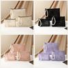 Lace Cosmetic Bag With Pearl Wrist Strap And Semi Transparent Design Perfect For Daily Makeup Storage Travel Use