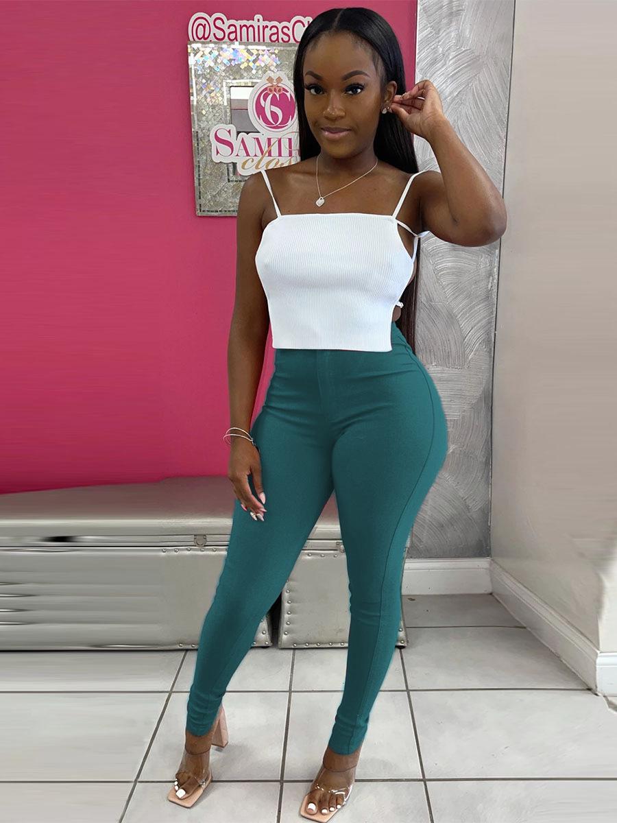 Autumn 2023 Women s Multi-color High Elasticity Skinny Pants 2XL