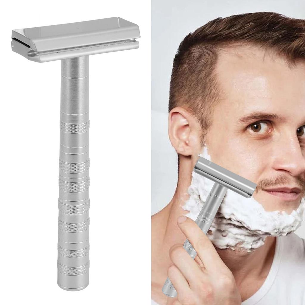 Handle Double Sided Shaving Tool Washable Beard Wet Shaving Kit for Men