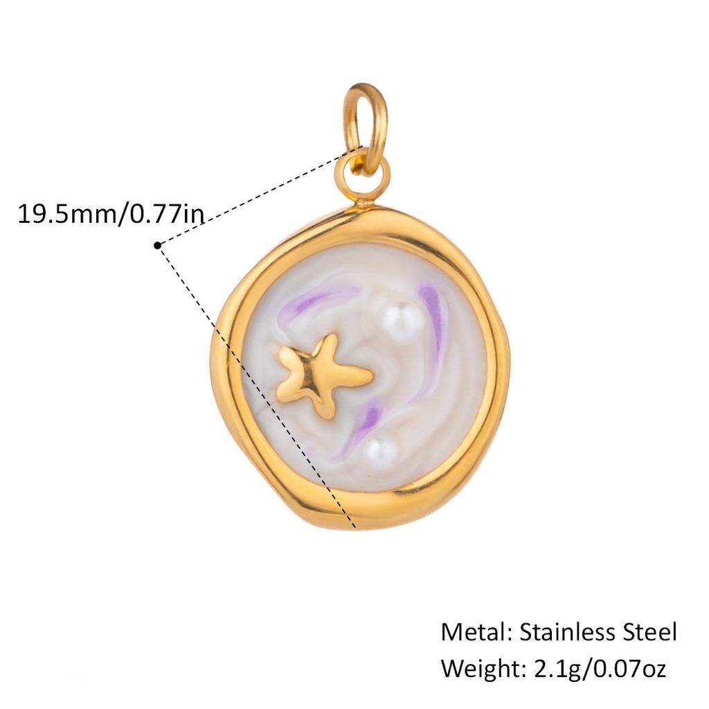  Ocean Style Hot Sale Small Animal DIY Pendant Accessories Waterproof Smooth Metal Handmade Polished Jewelry