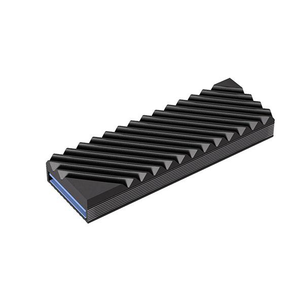 Black Aluminum SSD Heatsink for M.2 2280 Drives