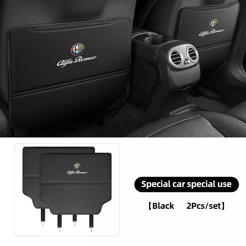 

Car Stickers For Alfa Romeo Leather Car Seat Protection Pads Pocket Storage Mat For Alfa Romeo Giulietta Mito 159 Giulia Stelvio