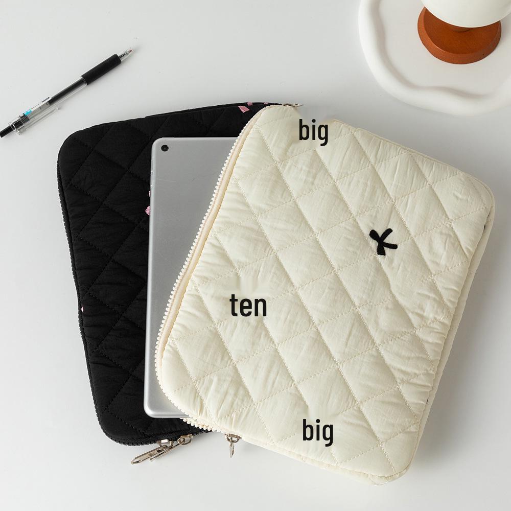 Koreański Styl INS Haft Diamentowy Kokarda Torba do Przechowywania Notatnika (11/13/15 cali)