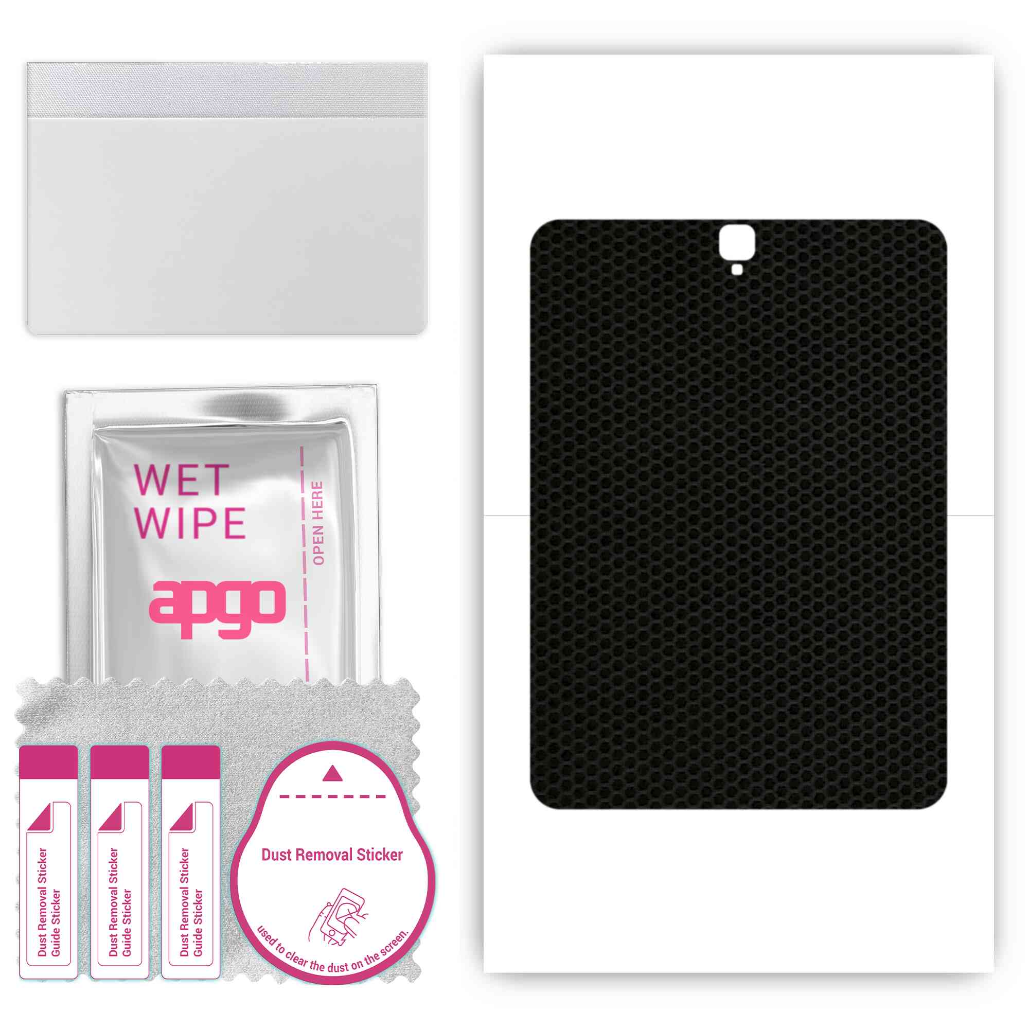 

apgo skin sticker film foil vinyl for the BACK compatible with Samsung Galaxy Tab S3 9.7, scratch-resistant, easy to install - Matrix