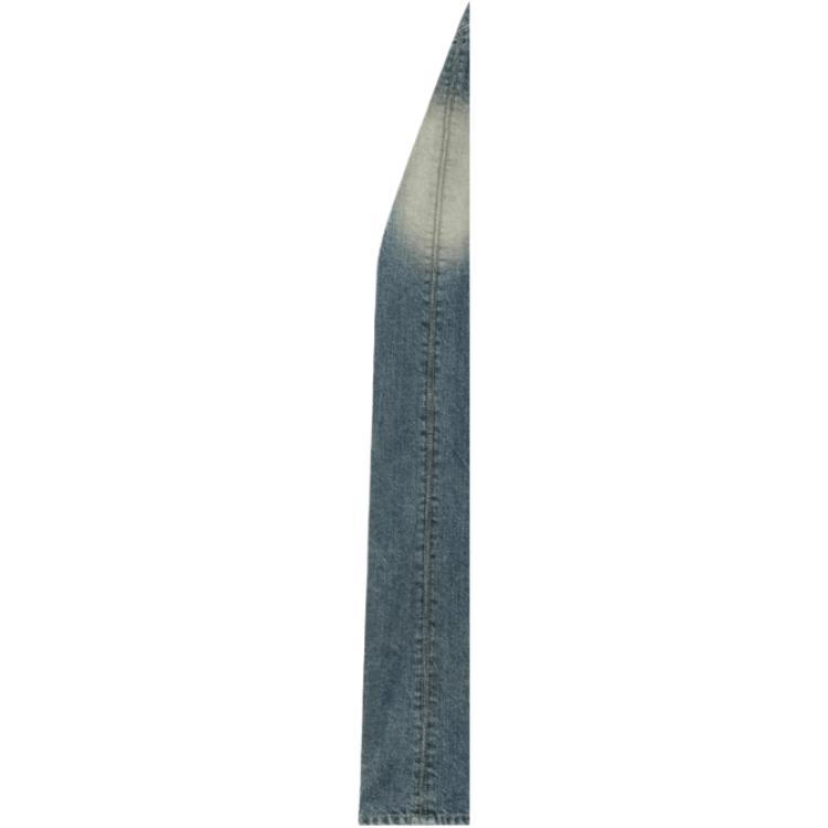 We11done Ss23 Washed Distressed High-Waisted Midi Denim Skirt Women skirts WD-DO1-23-372-W-BL