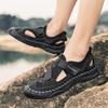 2025 Large Size Men's Shoes Hollow Casual Sandals Summer Foreign Trade Men's Outdoor Men's Leather Sandals Men