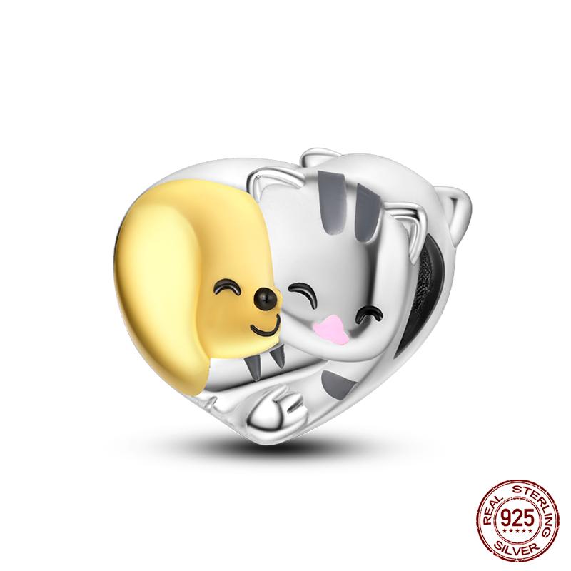 Copper Golden Series Star Moon Pyramid Sunflower Charms Beads Fit Qikaola Original Bracelet Luxury Diy Jewelry Gift