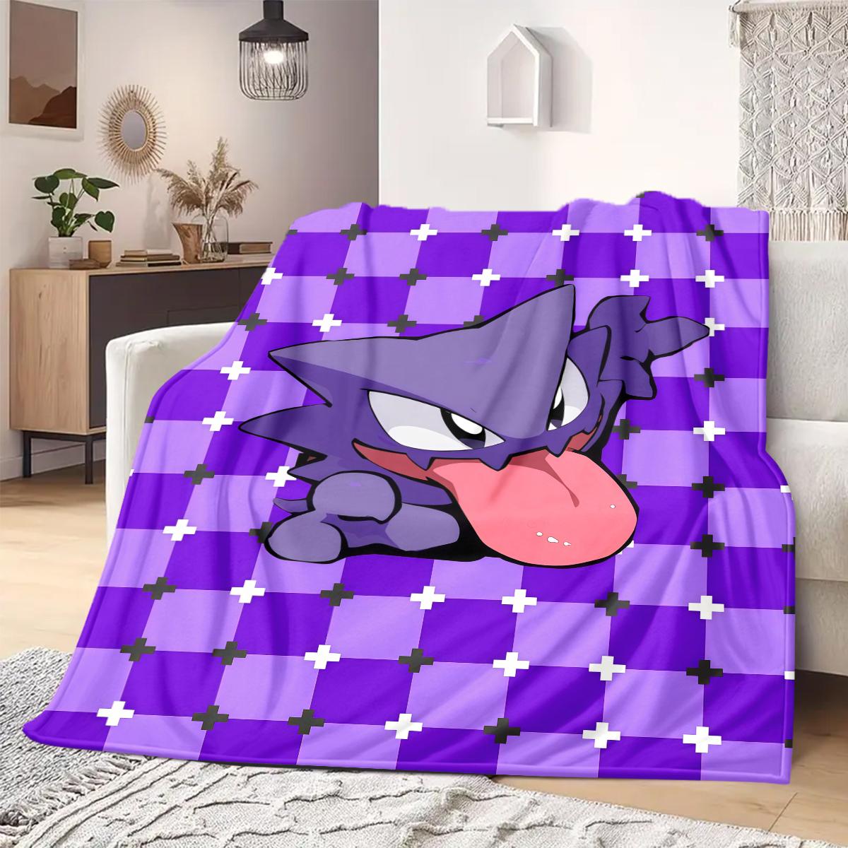 

PokeMon Anime Print Blanket Warm Comfortable Flannel Blanket Suitable for Bedrooms, Sofas, Beds, Chairs, Picnics, Travel 75x90cm