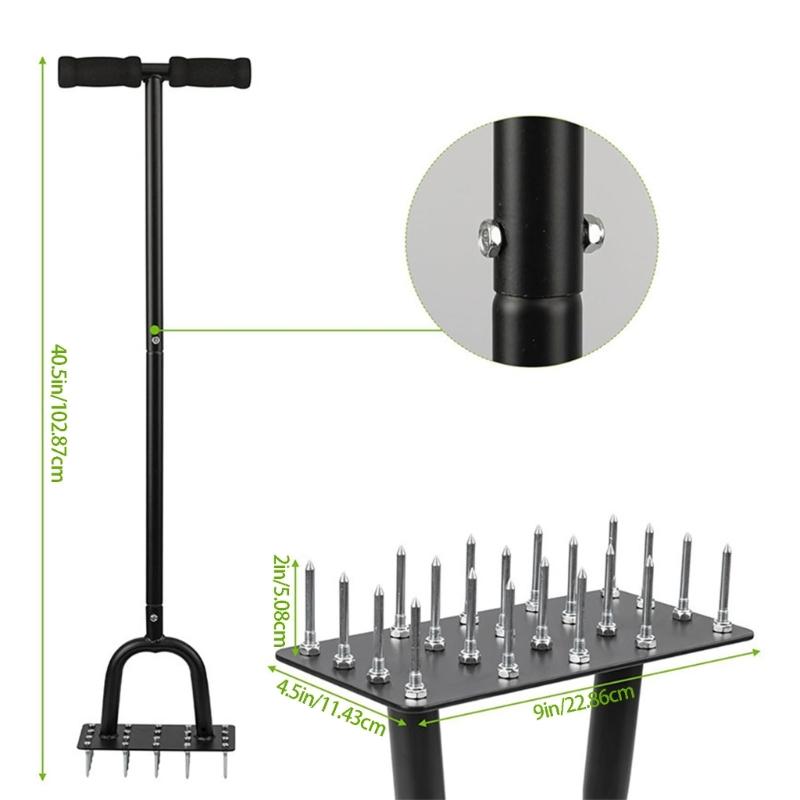 Easy To Assemble Lawn Aerating Tool With 20 Points For Efficient Garden Maintenance And Soil Health Improvement